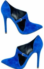 ZARA STIVALI IN PELLE BLU