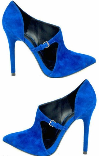 Zara stivali pelle blu - zara,