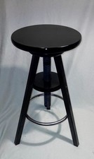 Sgabello Vintage Ikea Ringo Anni 90 Legno Massello Laccato 63-78 Cm Ottime Condizioni Raro