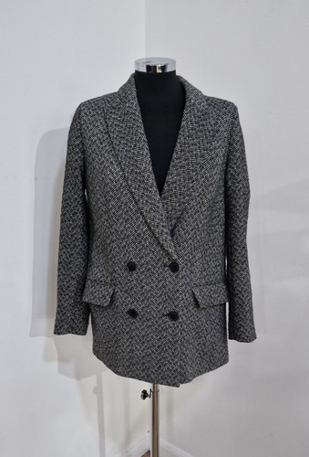 Blazer nero bianco spina - nero,