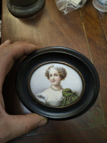 Antica miniatura ritratto - antica, di