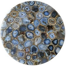 Tavolino da esterno epossidico per arredamento hotel e ristorante forma rotonda tavolino