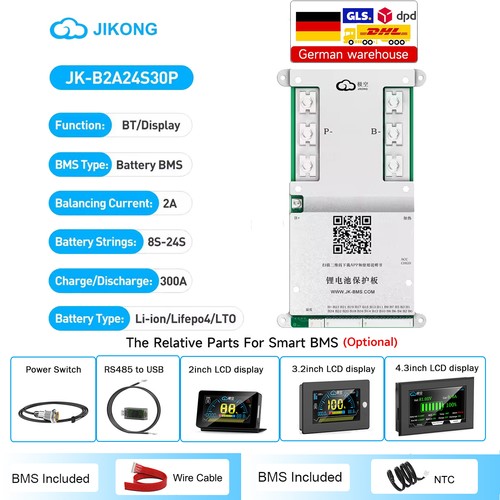 Smart bms 24s - jk, li-ion