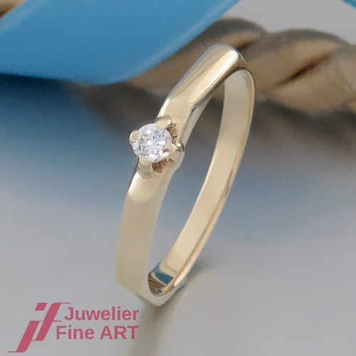 Anello solitario con - -,
