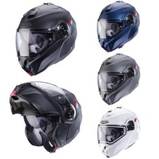 Casco Moto Caberg Duke Evo Plain Flip Up Modulare Nero Bianco Blu Grigio