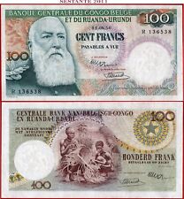 CONGO BELGA 100 FRANCHI 1 8 1958 P 33a VF spedizione gratuita da 100$