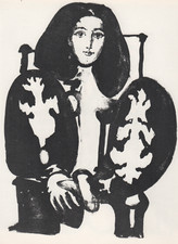 Pablo Picasso - Femme au fauteuil - lithographie, 1955