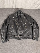 Giacca pelle vintage Gino uomo 42 pelle bovina nera moto biker anni 90 punk