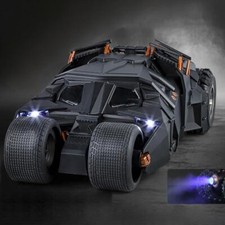Modellino auto in lega pressofusa 1:18 Batmobile Tumbler giocattolo con suoni e luci per bambini