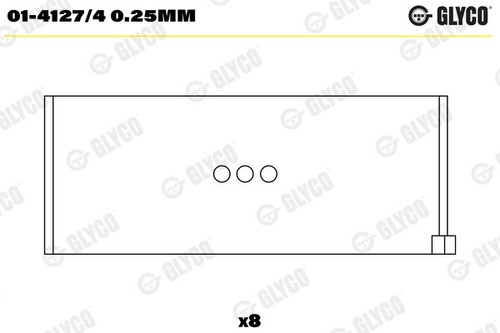 Cuscinetto biella glyco per - cuscinetto,