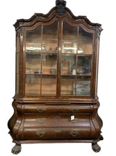 Importante antica vetrina olandese in radica epoca XVIII  secolo