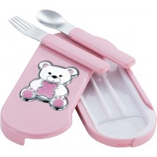 Pink Bear Children's Cutlery