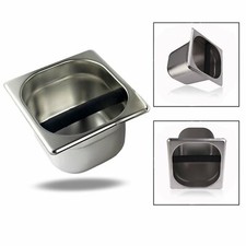 XLKJ Portafiltri Caffè Tramoggia in Acciaio Inox,Fondi Caffè Macinato Vaschetta 