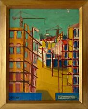 Quadro A Cantiere IN Berlino Potsdamer Posto 1999 Vista Città di Crohn Firmato