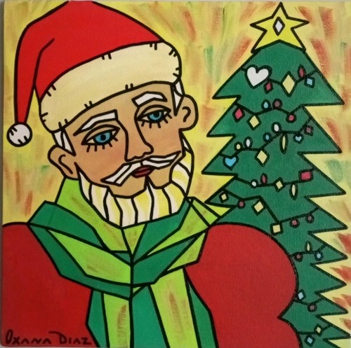 Albero natale babbo - albero,