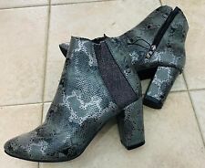 Stivaletti 36 37 38 Effetto Pelle Serpente Stivali Donna Scarpe Punta Tacco