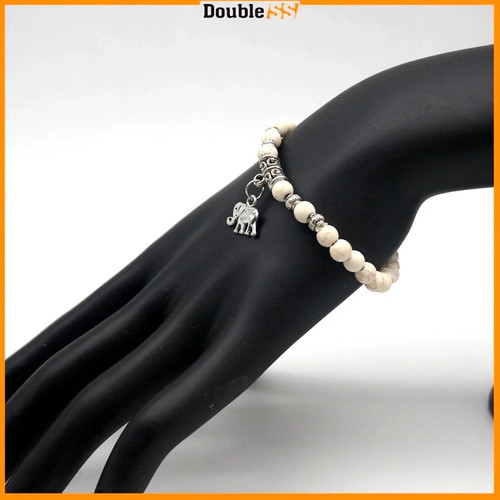 Bracciale tibetano bianco - bracciale, da