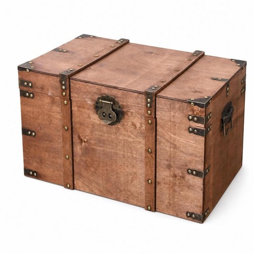 Baule vintage legno angoli - baule,