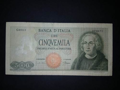 5000 lire colombo caravella - lire,