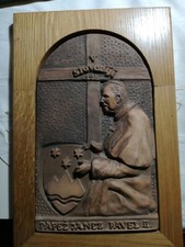 Scultura bassorilievo papa - scultura,