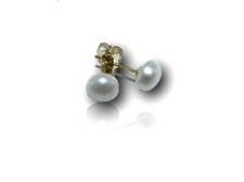 Orecchini con perle orecchini in oro 750 veri 18 carati orecchini di perle piccoli