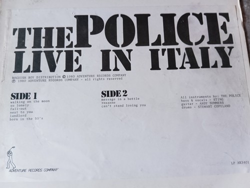 The police live italy - police, 1980