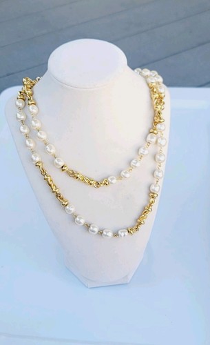 Collana catena lunga perle