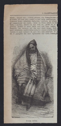 Donna caldea xilografia - caldea,