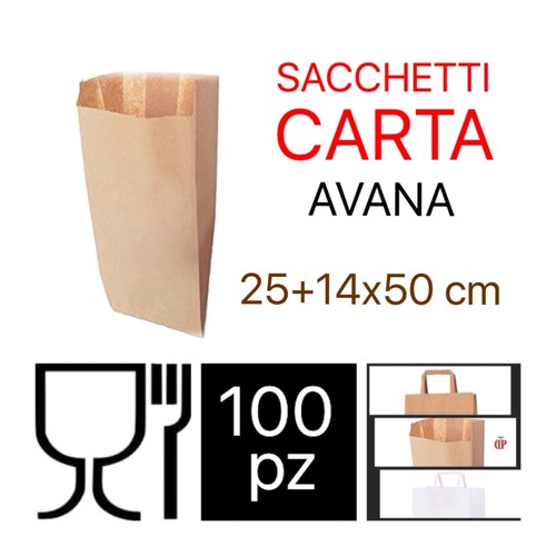 100 sacchetti carta - 100,