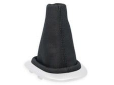 PER TOYOTA YARIS 3 2011-2014 CUFFIA LEVA CAMBIO PELLE NERA