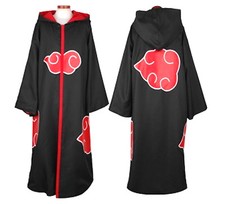 Naruto Akatsukii Vestito Carnevale Tunica e Cappuccio Cosplay NARP020 SD