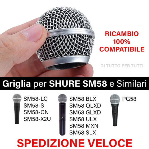 Griglia per shure sm58 - griglia,