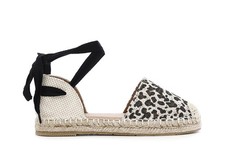 SANDALI IN TESSUTO LEOPARDATO