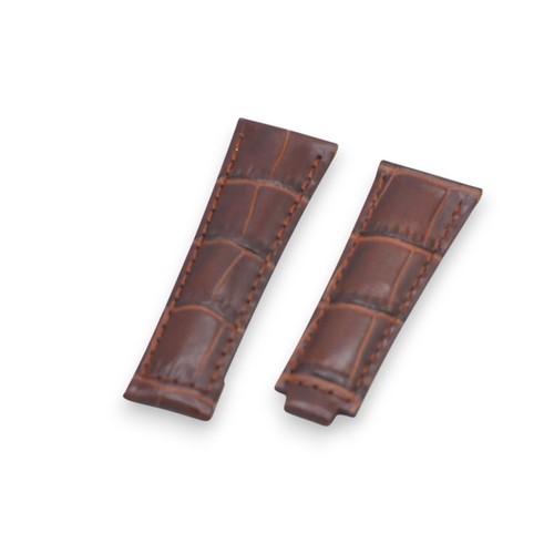 22mm brown crocodile grain - crocodile,