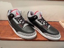 Taglia 11 - Air Jordan 3 Retro OG Mid Black Cement 2018 nuovo con scatola