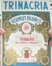 3 ETICHETTE di MARSALA VINI TRINACRIA SICILIA DOLCE VERMUT BIANCO Trapani-1220