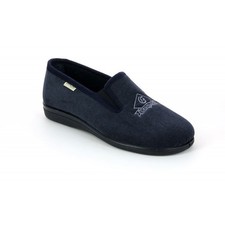 Grunland Pantofola Relax Uomo Scarpa da Casa EZIO PA0176 BLU Pianta Larga