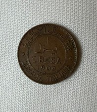 Moneta 1 besa 1909 Somalia
