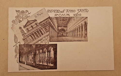 Cartolina roma ricordo anno - cartolina,