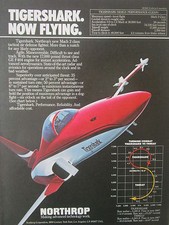 9/1982 PUB NORTHROP F-20 TIGERSHARK TACTICAL AIR DEFENSE FIGHTER ORIGINAL AD