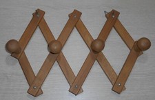 ATTACCAPANNI APPENDIABITI DA PARETE PORTA A PANTOGRAFO ESTENDIBILE LEGNO VINTAGE