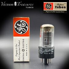 6V6 GT GE NOS NIB Black Plates Halo Getter AMPLITREX Tested Tube MADE IN USA