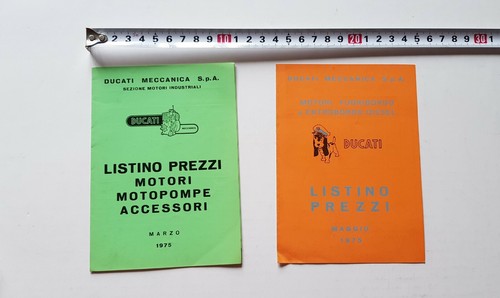 Ducati listini 1975 motori