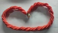 Collana finto corallo vintage anni 60