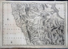 stampa antica mappa 1789 giuseppe guerra calabria carta geografica acquaforte