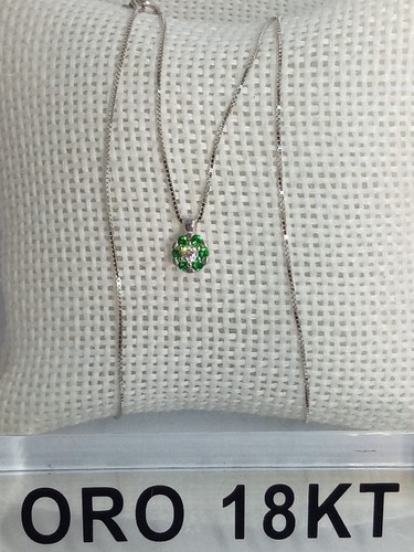 Collana oro bianco 750 - in, 18