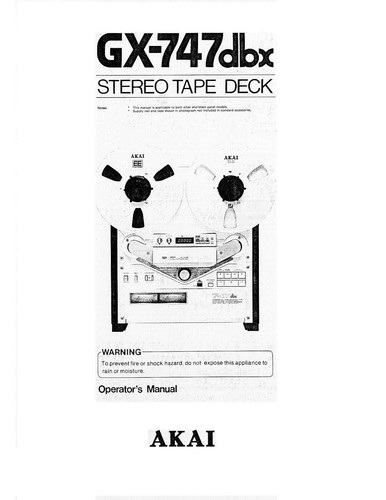 Akai 747dbx tape deck - tape,