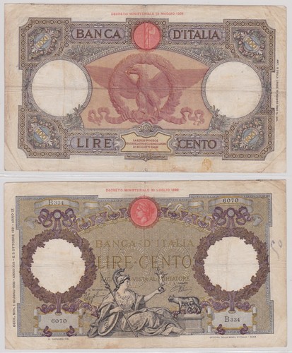 Banconota 100 lire italia - 100,