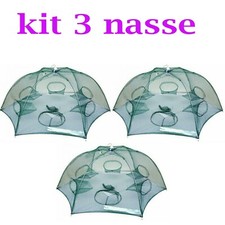  Nassa Rete Trappola Per Pesca Gamberi Pesci Granchi Anguille Mare Lago Fiume 