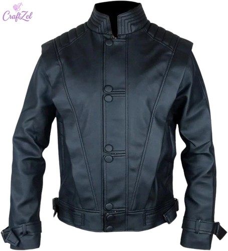 Cappotto moto uomo pelle nera